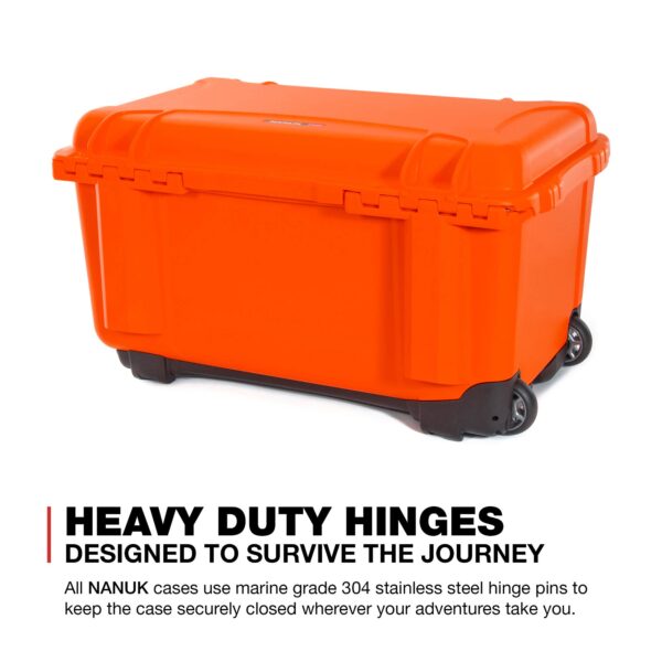 Nanuk 938-6003 Waterproof Hard Case with Lid Organizer and Padded Divider - Orange - Image 2