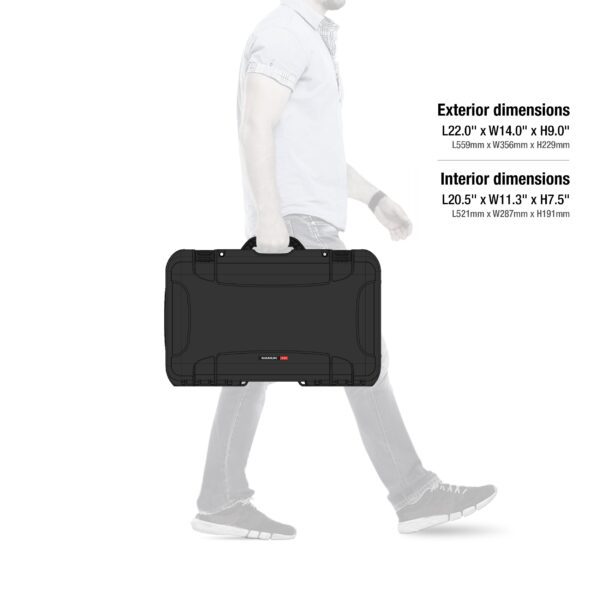 Nanuk Wheeled Series 935 Lightweight NK-7 Resin Waterproof Protective Case and Foam Insert - Black - Image 4