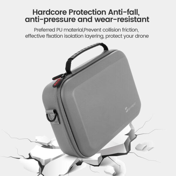 Skyreat Mini 4K / Mini 2 SE Case, Portable Small Leather PU Case for DJI Mini 4K/Mini 2 SE Drone and Controller Accessories,Compact Storage Travel Case with Should Strap,Handle and Propeller Holders - Image 6