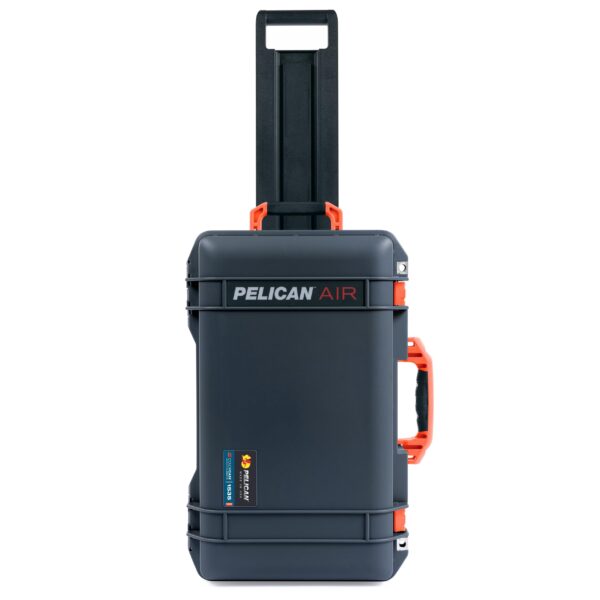 ColorCase Pelican Air 1535 Carry-on Case Graphite - Medium Size Waterproof Case (Case Only) - Orange Handles Latches - Image 3
