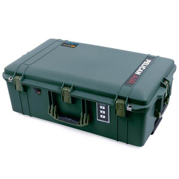 Pelican 1595 Case by ColorCase - Trekking Green -Large Sized Waterproof Case with Gray Padded Divider & Convoluted Lid Foam - OD Green Handles & Latches - Image 4