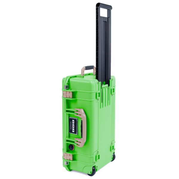 ColorCase Pelican Air 1535 Carry-on Case Lime Green - Medium Size Waterproof Case with Mesh Lid Organizer Only - Desert Tan Handles Latches - Image 4