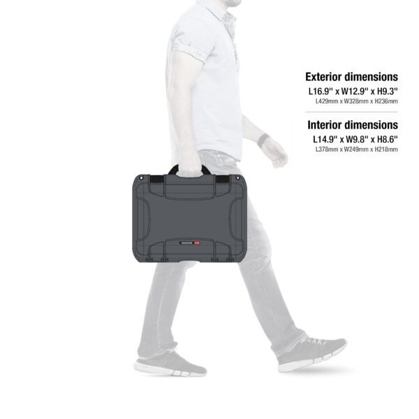 Nanuk 918 Waterproof Carry-on Hard Case with Lid Organizer and Padded Divider - Graphite - Image 2