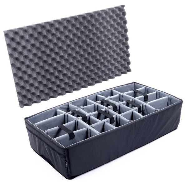 Pelican Color Case Pelican 1615 Grey Padded Divider Set & lid Foam.