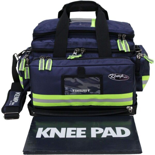 Kemp USA Professional Large Trauma Bag - EMS First Aid Kit & Emergency Survival Gear Organizer Storage for EMT First Responders - Navy Blue - Image 2