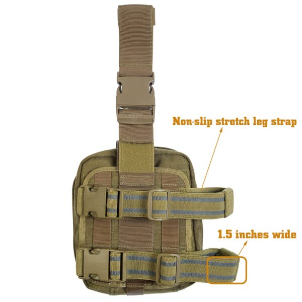 SdTacDuGe Drop Leg Medical Bag Tactical Rip-Away EMT Medical First Aid Lifesaving Pouch1000D Nylon First Aid Pouch, Big Capacity EMT Pouch Utility, Military First Aid Pouch - Image 6