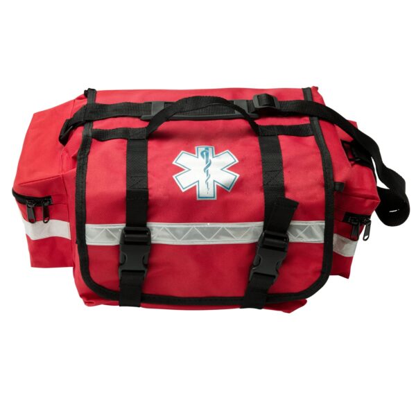 NOVAMEDIC Professional Empty Red First Responder Bag, 17" x 9" x 7", EMT Trauma First Aid Carrier for Paramedics and Emergency Medical Supplies Kit, Lightweight and Durable - Image 6