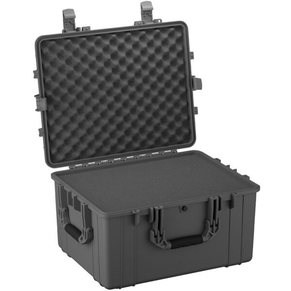 Condition 1 25" Large Heavy-Duty Protective Waterproof Hard Case Model 024, Portable Storage Box with Customizable Foam, Camera, Tool, Hunting, Made in USA, 24.27"x19.40"x13.57" Gun Metal Gray