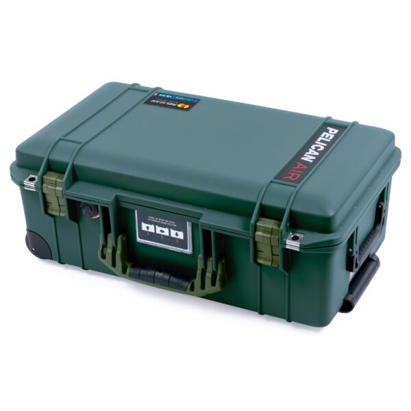 ColorCase Pelican Air 1535 Carry-on Case Trekking Green - Medium Size Waterproof Case with Gray Padded Microfiber Dividers & Convoluted Lid Foam - OD Green Handles & Latches - Image 2