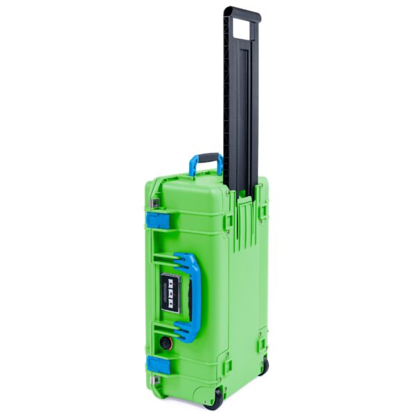 Pelican Air 1535 Carry-on Case by ColorCase - Lime Green - Waterproof Case with Gray Padded Microfiber Dividers & Laptop Computer Lid Pouch - Blue Handles & Latches - Image 4