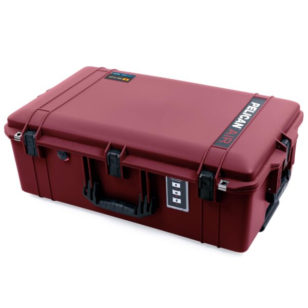 ColorCase Pelican 1595 Case OxBlood - Large Sized Waterproof Case with Combo Pouch Lid Organizer- Black Handles & Latches - Image 4