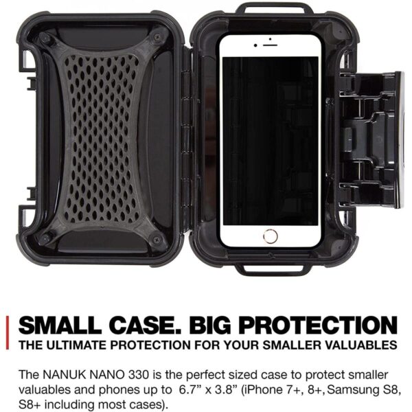 Nanuk 330-0001 Nano Series Waterproof Large Hard Case for Phones, Cameras and Electronics (Black) - Image 7