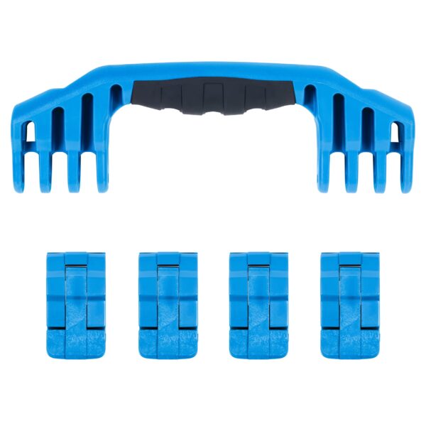 Pelican 1600 Replacement Handle Latch Set by ColorCase - Blue Handles Double Throw Latches