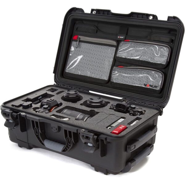 Nanuk Media Series 935 Waterproof Wheeled Hard Case with Lid Organizer and Foam Insert for DSLR Cameras, Black - Image 4