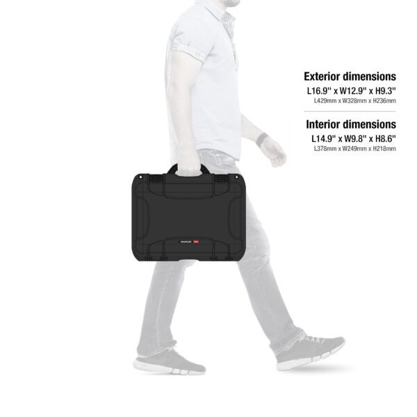 Nanuk 918 Waterproof Carry-on Hard Case with Lid Organizer and Padded Divider - Black - Image 2