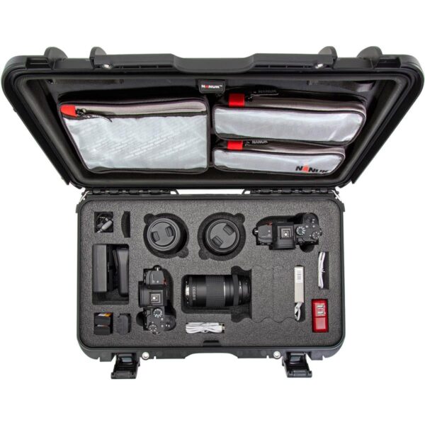 Nanuk Media Series 935 Waterproof Wheeled Hard Case with Lid Organizer and Foam Insert for DSLR Cameras, Black - Image 2