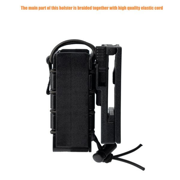 TACNEX Compact Radio Holster Polymer Walkie-Talkie Case w/MOLLE Vest Clip Two Ways Radio Pouch Interphone Carrier Tactical Sheath Carry Bag for Police Law Enforcement Security Rescue EMS EMT - Image 3