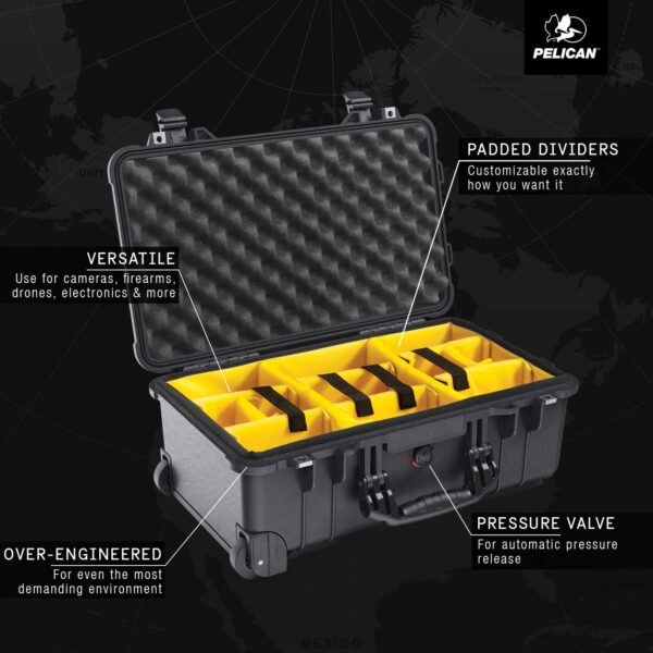 Pelican 1510 Case With Padded Dividers (Black) - Image 8