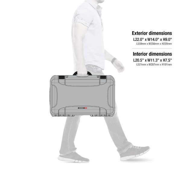 Nanuk Wheeled Series 935 Lightweight NK-7 Resin Waterproof Protective Case and Padded Divider - Silver - Image 5