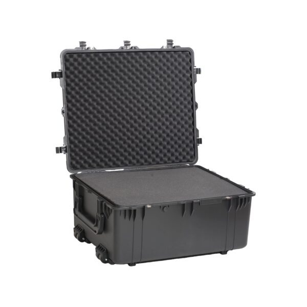 MEIJIA Portable Waterproof Protective Case,Hard Camera Case With Retractable Pull Handle And Rolling Wheels,Customizable Fit Foam Inserted,Elegant Black, 33.43"X28.39"X17.64" - Image 8