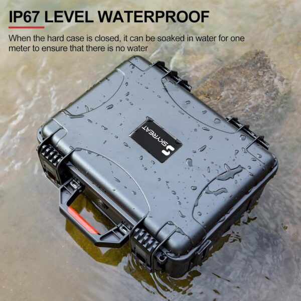 Skyreat Mini 4 Pro Hard Case, Waterproof Hard Shell Storage Bag for DJI Mini 4 Pro Drone Fly More Combo with DJI RC 2 Controller Accessories - Image 4