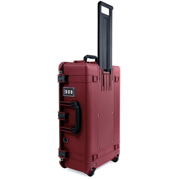 ColorCase Pelican 1595 Case OxBlood - Large Sized Waterproof Case with Combo Pouch Lid Organizer- Black Handles & Latches - Image 2