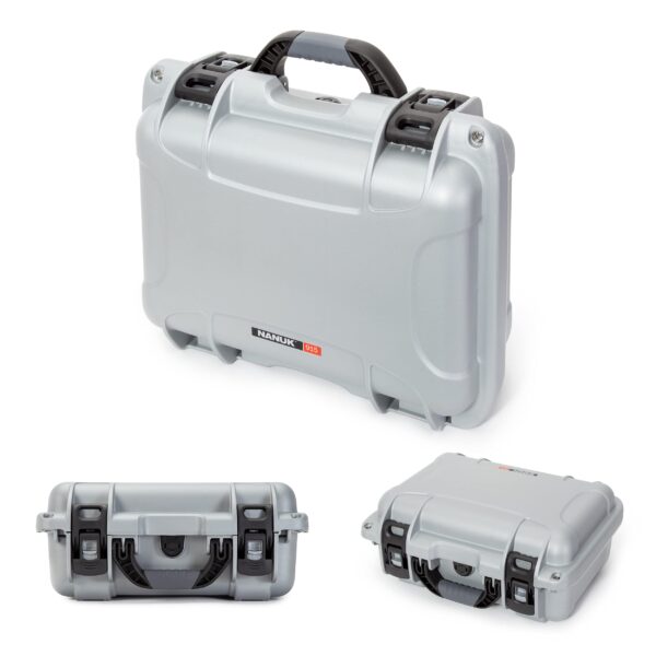 Nanuk 915 Waterproof Hard Case with Custom Insert for DJI Mini 3 or Mini 3 PRO, Fly More Package and RC-N1 or RC Remote - Silver - Image 7