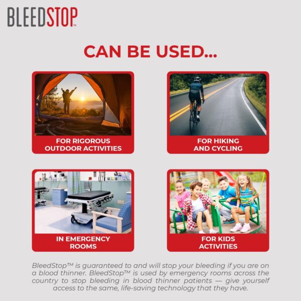 BleedStop™ First Aid Powder for Blood Clotting, Trauma Kit, Blood Thinner Patients, Camping Safety, and Survival Equipment for Moderate to Severe Bleeding Wounds or Nosebleeds - 4 (15g) Pouches - Image 3