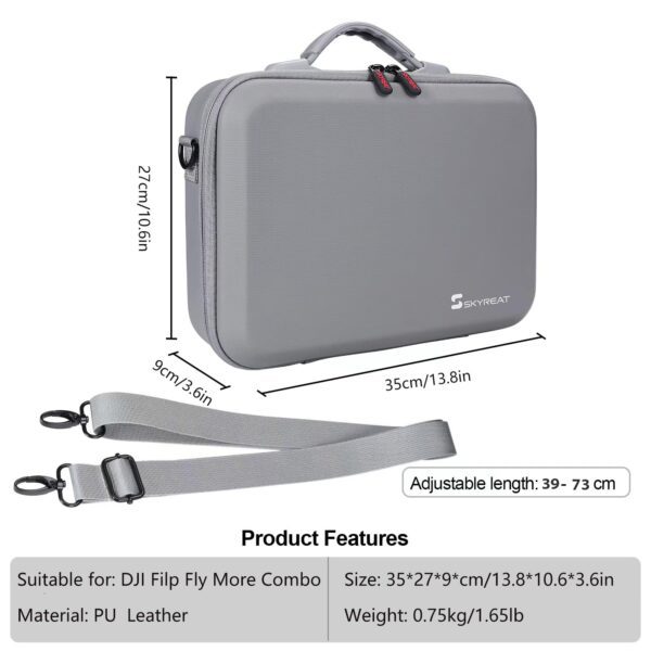 Skyreat Flip Case, Storage Travel Protective Bag for DJI Flip Fly More Combo Drone and RC 2 Remote Controller Accessories - Image 3