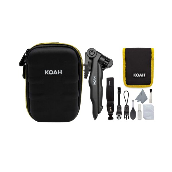 Koah Case for Compact Point and Shoot Cameras Bundle with Koah Premium Photography Cleaning Kit (2 Items)