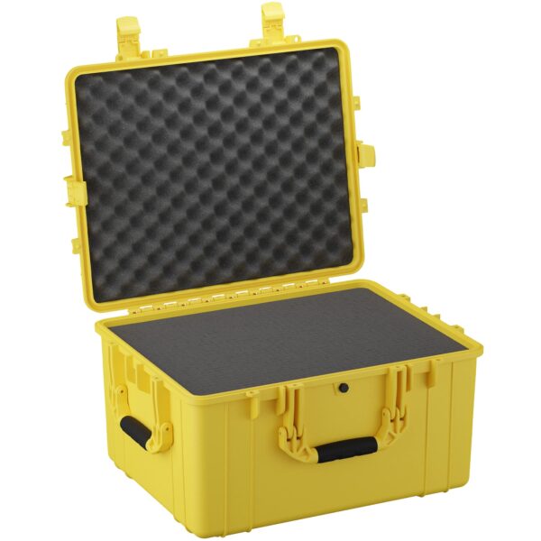 Condition 1 25" Large Heavy-Duty Protective Waterproof Hard Case Model 024, Portable Storage Box with Customizable Foam, Camera, Tool, Hunting, Made in USA, 24.27"x19.40"x13.57" Yellow