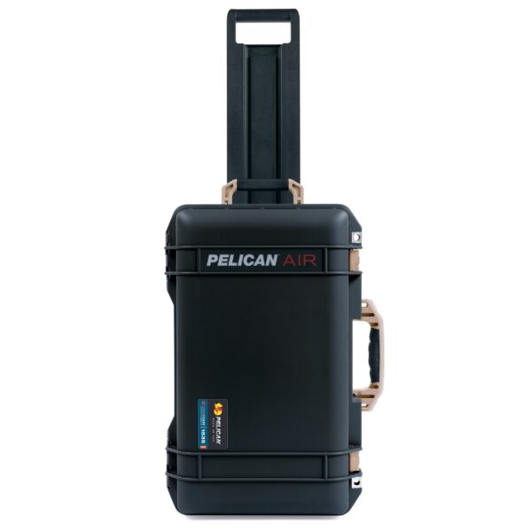 Pelican Air 1535 Carry-on Case by ColorCase - Black - Medium Size Waterproof Case with Pick  Pluck Foam Convoluted Lid Foam - Desert Tan Handles  Latches - Image 3