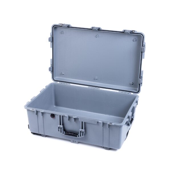 Pelican 1650 Case by ColorCase - Silver - Large Size Rolling Waterproof Case (Case Only) - Silver Handles & Latches - Image 3