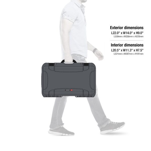 Nanuk Wheeled Series 935 Lightweight NK-7 Resin Waterproof Protective Case and Padded Divider - Graphite - Image 5