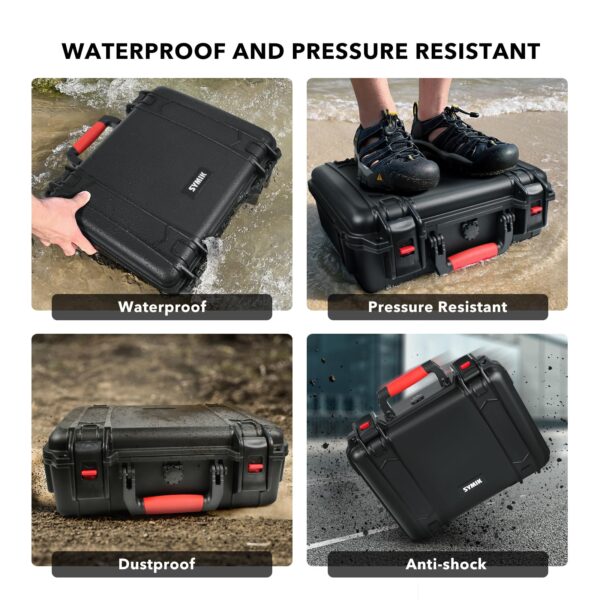 SYMIK P330-MMDL Dual Layer Mini 4 Pro Case, Waterproof Hard Carrying Case for DJI Mini 4 Pro/Mini 3/Mini 3 Pro Fly More Combo, Fits DJI RC 2/RC, RC-N2/N1, Charger Hub, Tablet Holder, Landing Pad, iPad - Image 4