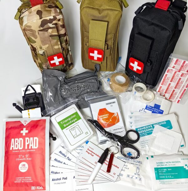 Med Kit Trauma Kit with Tourniquet, Emergency Survival First Aid Kits, EMT IFAK Medical Kit for Severe Bleeding Control, Military Camping and Hiking (Tan) - Image 7