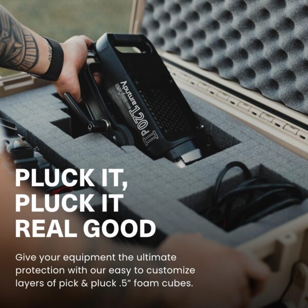 Condition 1 25" Large Waterproof Hard Case Model 839 with Foam, Portable Protective Storage Box for Travel, Hunting, Military, Tactical, Made in USA, 24.50"x 19.46"x8.41" Black - Image 3