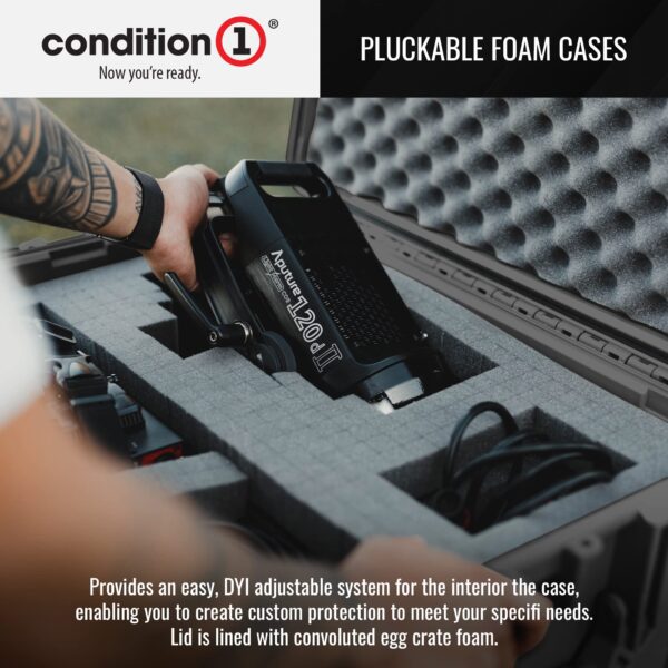 Condition 1 25" Large Heavy-Duty Protective Waterproof Hard Case Model 024, Portable Storage Box with Customizable Foam, Camera, Tool, Hunting, Made in USA, 24.27"x19.40"x13.57" Gun Metal Gray - Image 2