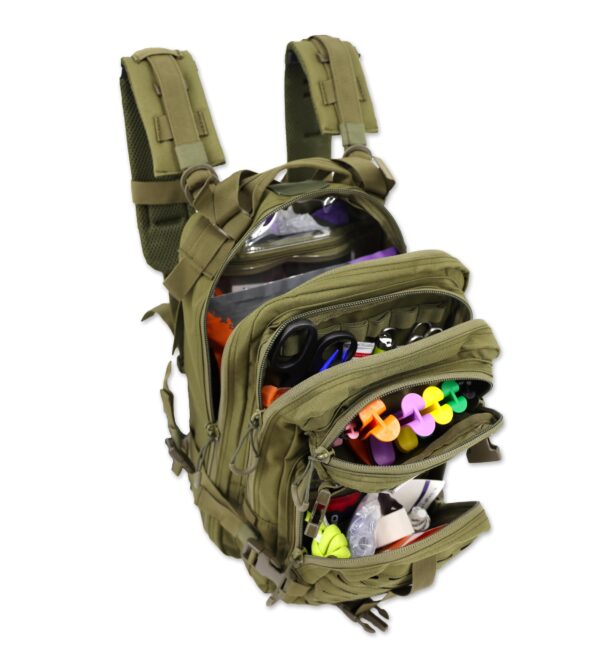 Lightning X Stocked EMS/EMT Trauma & Bleeding First Aid Responder Medical Backpack + Kit - OD Green