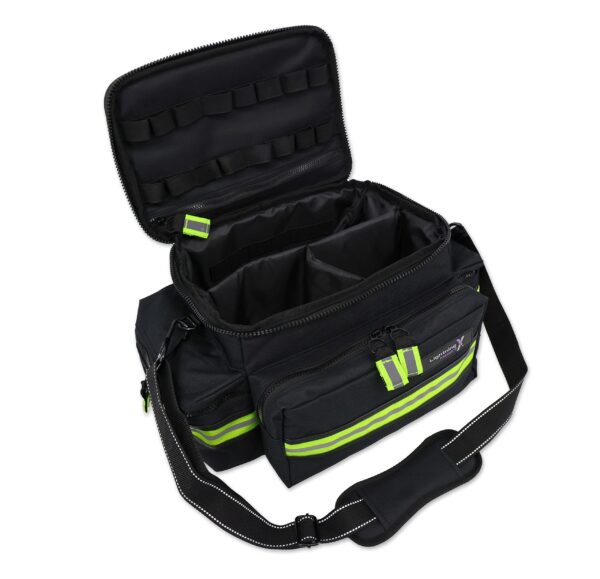 Lightning X Products Lightning X Mid-Sized First Responder EMT Bag | LXMB25 Fully Stocked w/ 240+ Aid, EMS & Trauma Supplies - Black - Image 7