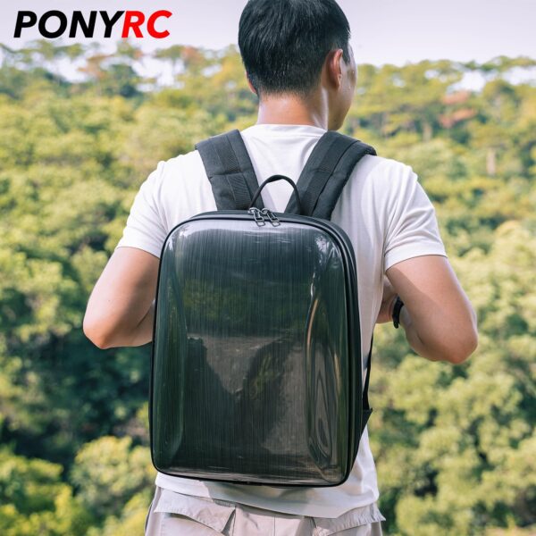 PONYRC Mini 4 Pro Case Backpack, Waterproof Shockproof Hard Shell Carrying Case Bag for DJI Mini 4 Pro Drone, DJI RC-N2/ DJI RC 2 & Other Mini 4 Pro Accessories - Image 4