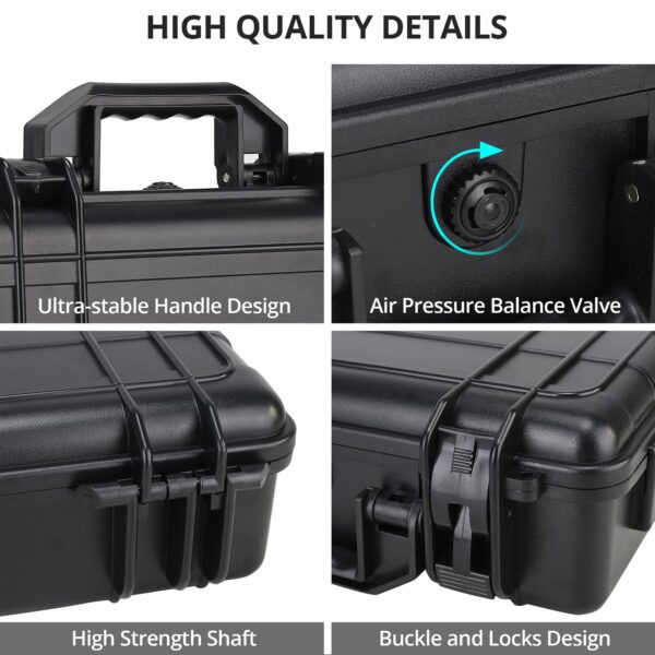 PONYRC Professional Mini 4 Pro Hard Case for DJI Mini 4 Pro/Mini 3 Pro/Mini 3, Waterproof Travel Case for DJI Mini 3/4 Pro with RC-N2/ DJI RC 2 & Other Accessories - Image 5