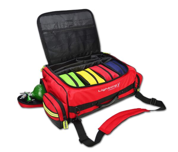 Lightning X Jumbo Medic First Responder EMT Trauma Bag Stocked First Aid Trauma Fill Kit D (RED) - Image 4