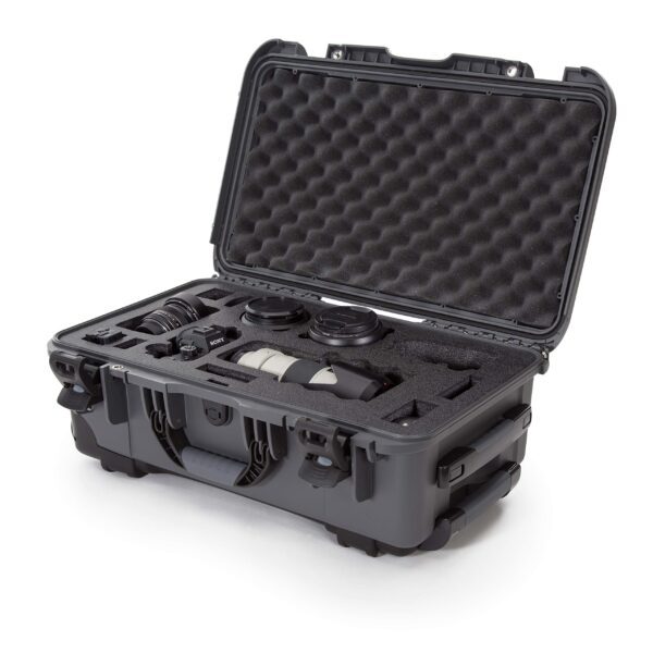 Nanuk 935 Waterproof Carry-On Hard Case with Custom Foam Insert for Sony a7R Size Camera w/Wheels - Graphite - Image 5