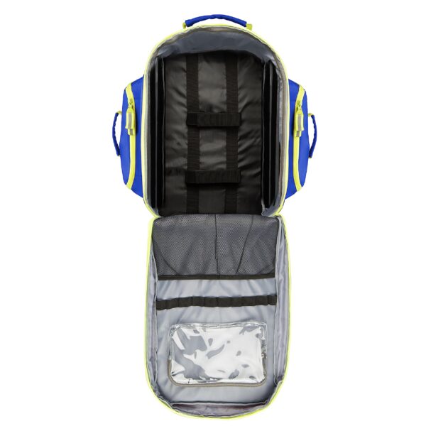 Scherber Fully-Stocked Premium First Responder Backpack | EMT/EMS Medic Trauma, Bleeding & Oxygen Medical Kit | CAT Tourniquet, QuikClot 4x4, HyFin Chest Seal & 250+ First Aid Supplies - Blue - Image 4