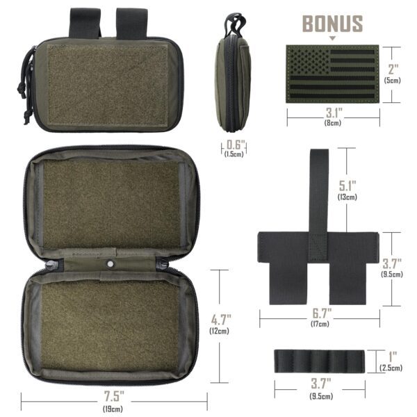 WYNEX Tactical Belt Medical Pouch, IFAK Pouch EMT First Aid Rip-Away Emergency Trauma Bag Portable Survival Pack Compact Med Bag Organizer for Camping - Image 6