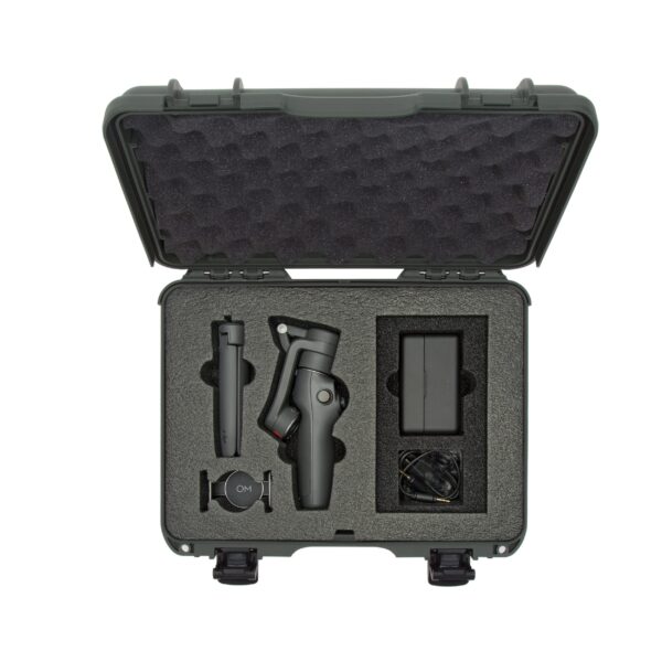 Nanuk 910 Waterproof Hard Case with Foam Insert for DJI Osmo Mobile 6 Vlog Combo, Olive - Image 5