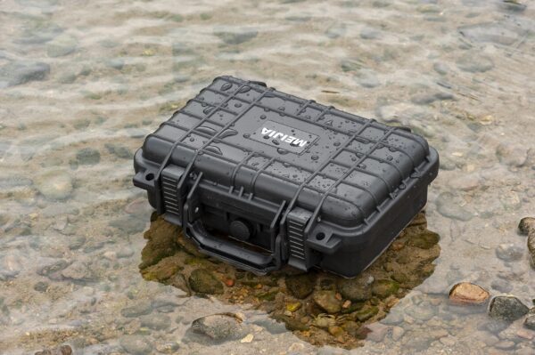 MEIJIA Portable All Weather IP67 Waterproof Protective Hard Case, Small Camera Case,Dry Case with Customizable Foam,Fit Use of Drones, Camera,Equipments, 11.65 ”x8.35”x3.78”(Elegant Black) - Image 3