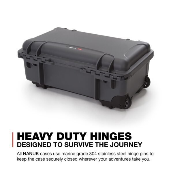 Nanuk Wheeled Series 935 Lightweight NK-7 Resin Waterproof Protective Case and Padded Divider - Graphite - Image 3