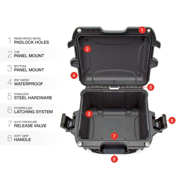 Nanuk 908 Waterproof Hard Case - Graphite - Image 3